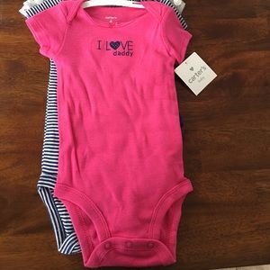 NWT Carter’s 5 Bodysuits/ Onesies Short Sleeve